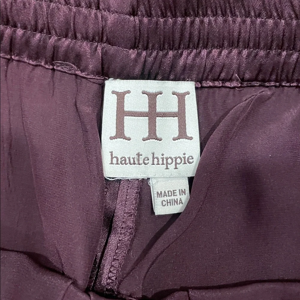 Haute hippie purple 100% silk pants